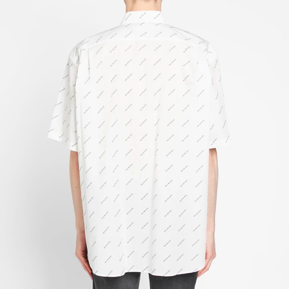 Balenciaga Short Sleeve All Over Print Shirt - 6