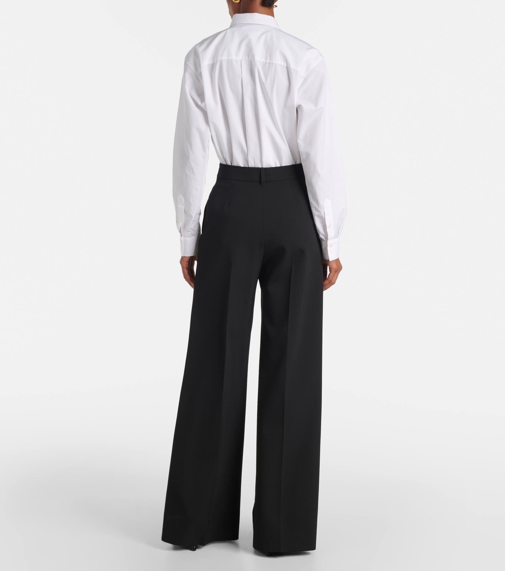 High-rise wool-blend wide-leg pants - 3