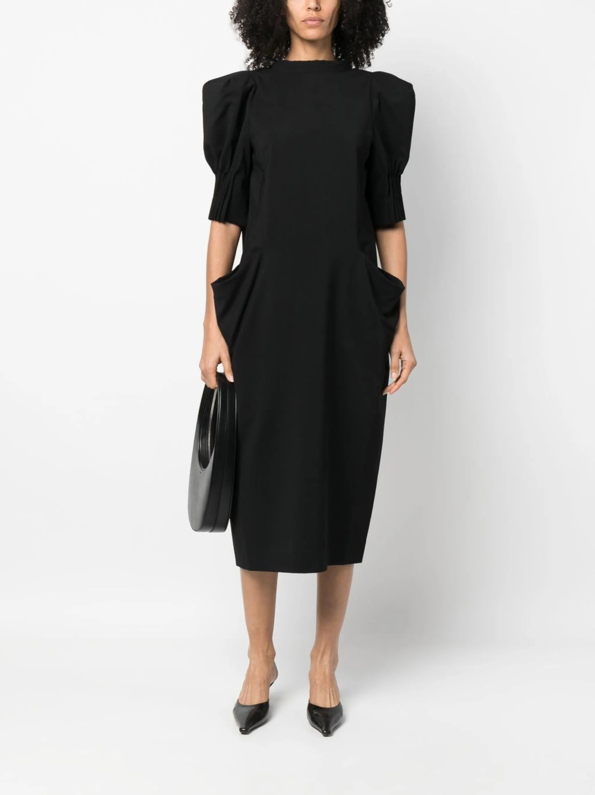 Bite Studios Short-sleeve Wool Midi Dress - 3
