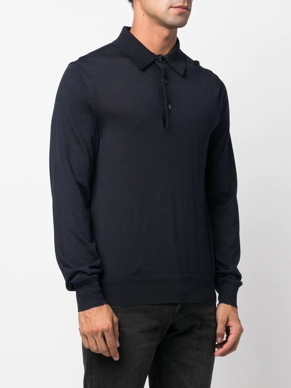 long-sleeve polo shirt - 3