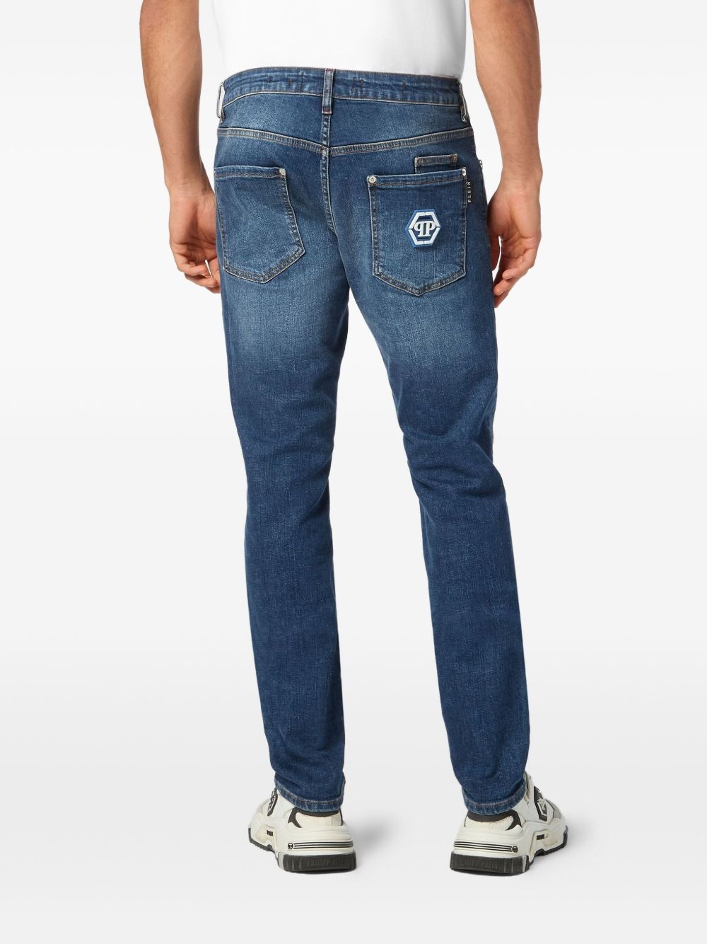 logo-plaque jeans - 3