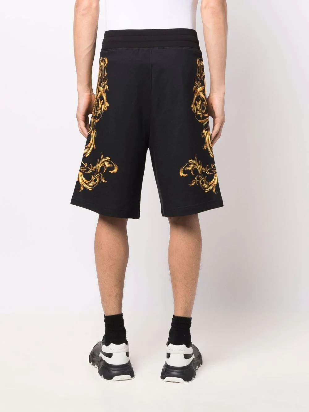 baroque pattern-print shorts - 4