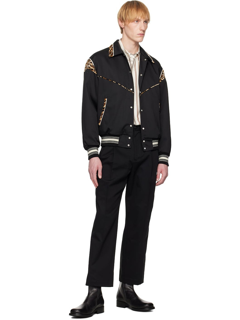 WACKO MARIA Black Double Pleated Chino Trousers outlook