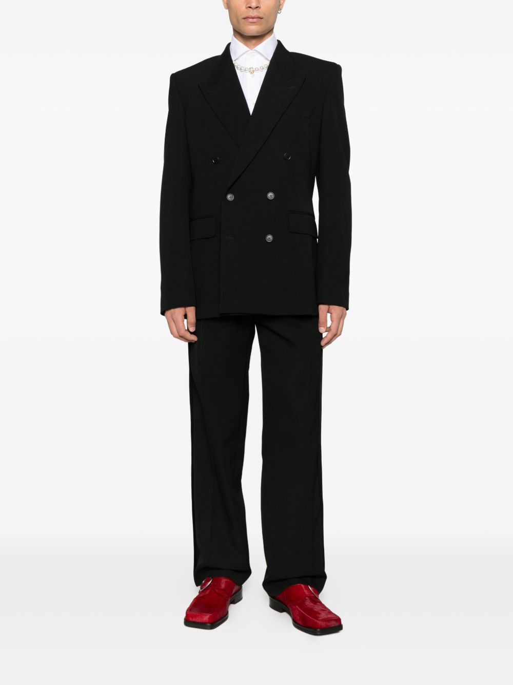 pleated side-stripe trousers - 2