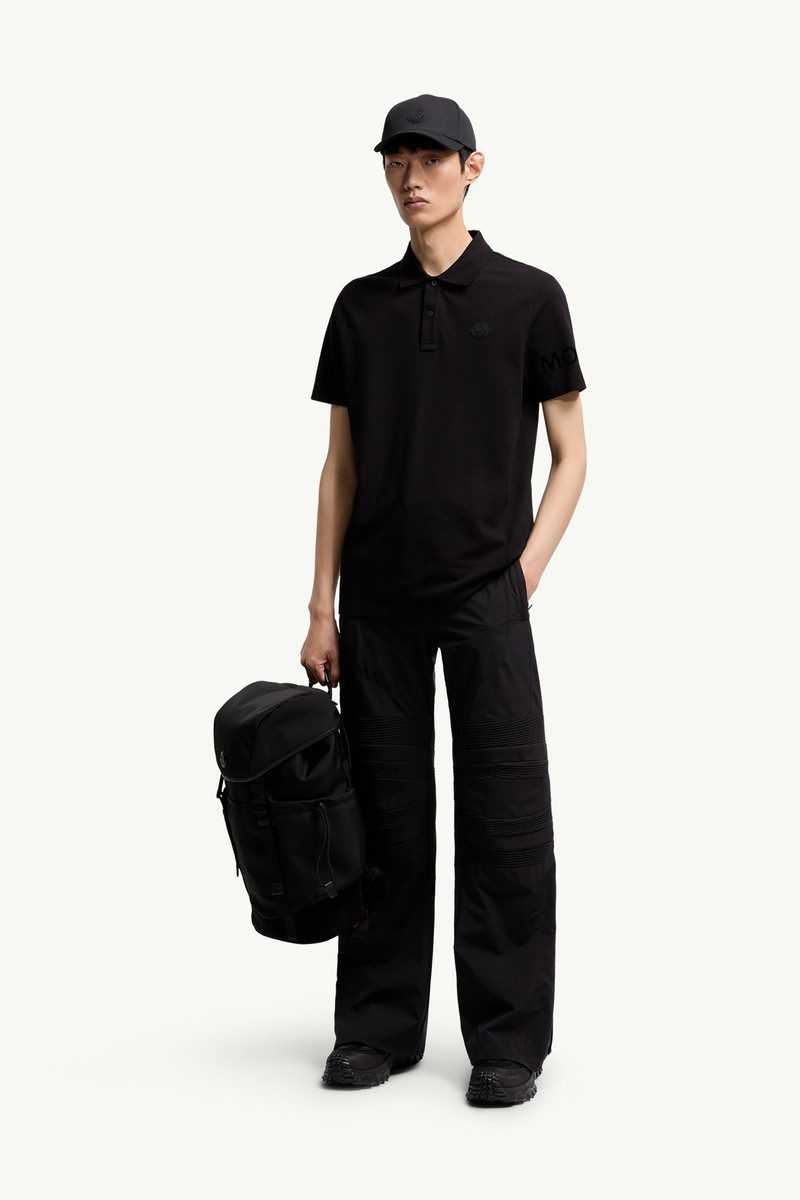 Moncler Logo Cotton Piquet Polo Shirt outlook