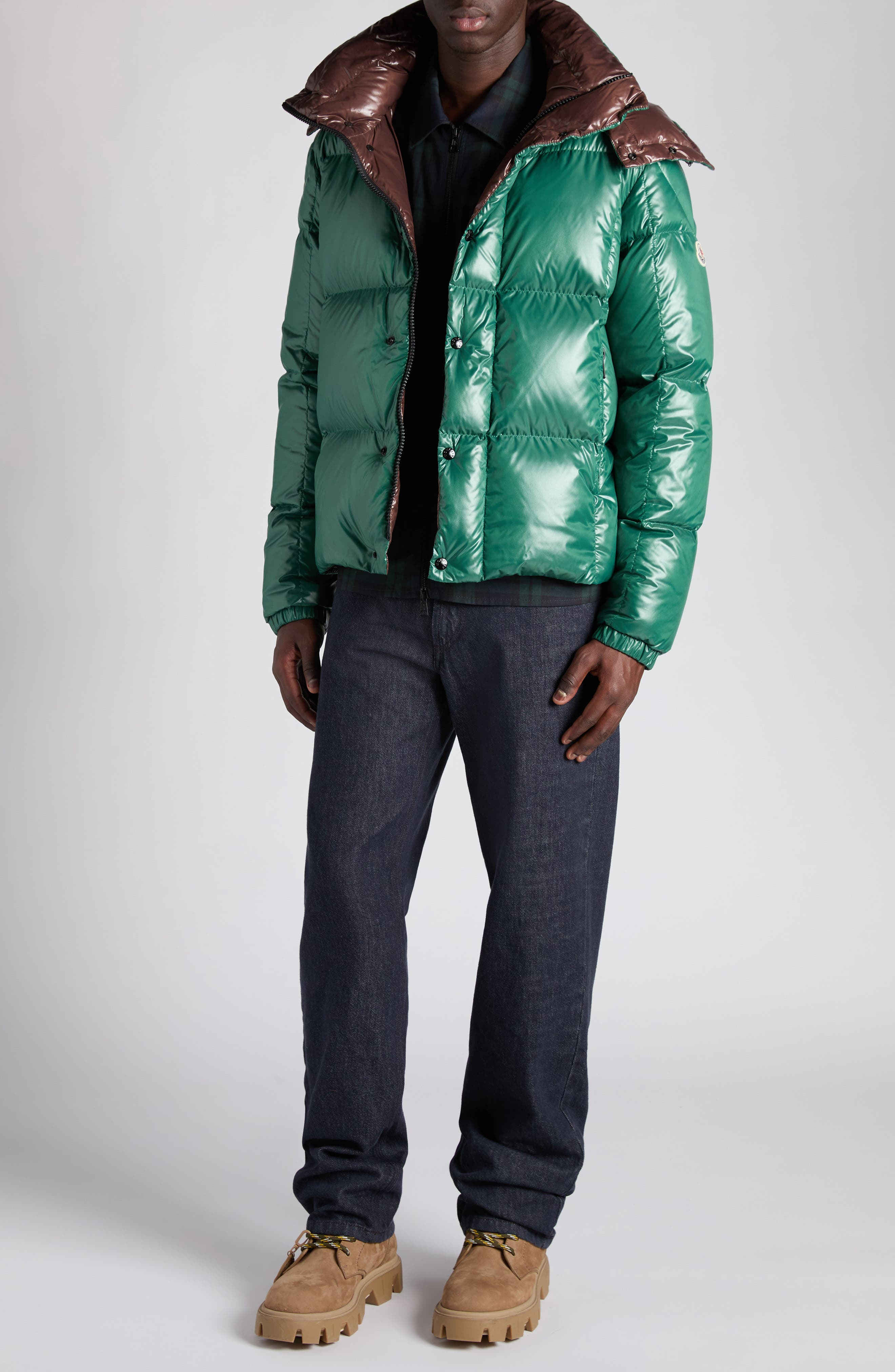 Moncler Parana Down Jacket with Removable Hood in Bistro Green at Nordstrom - 2