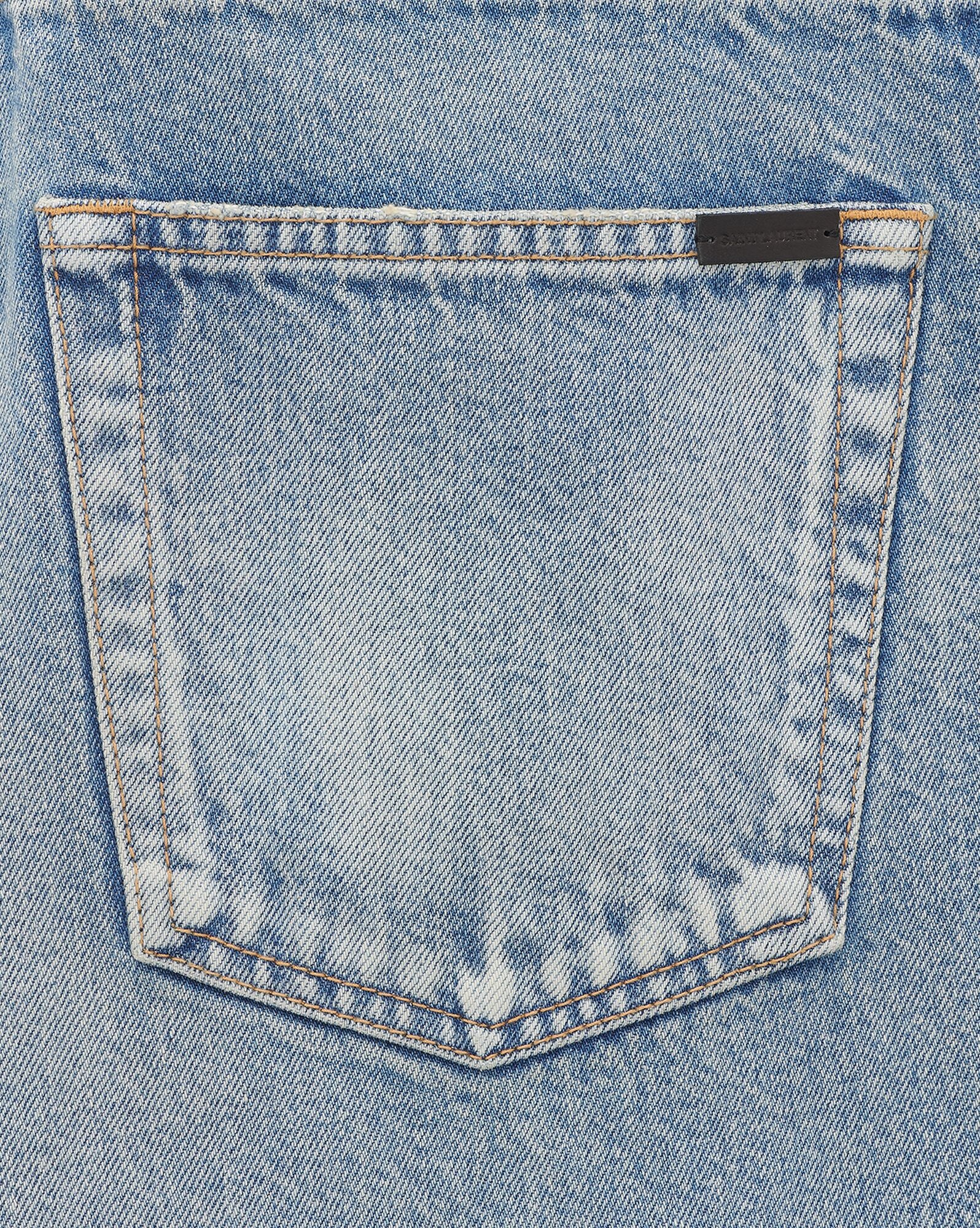 cropped jeans in sunny sky blue denim - 4