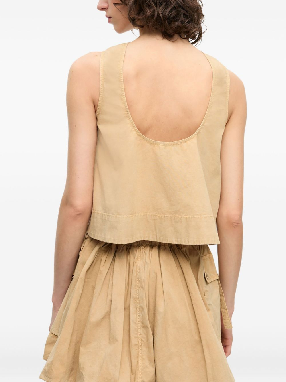 sleeveless cotton top - 4