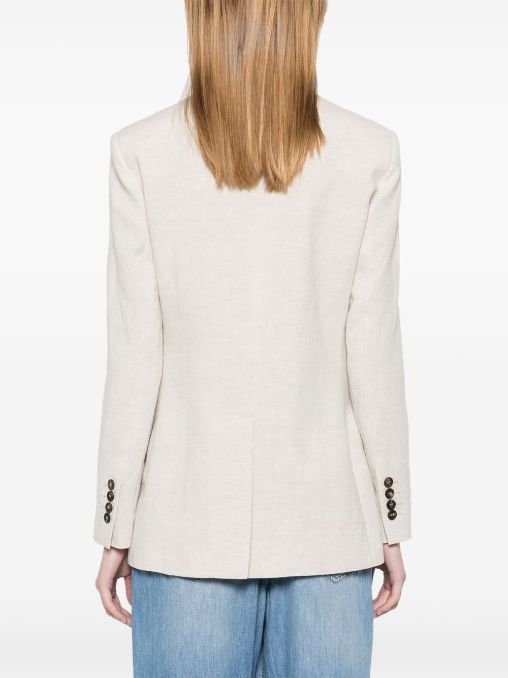 lurex-detailing blazer - 4