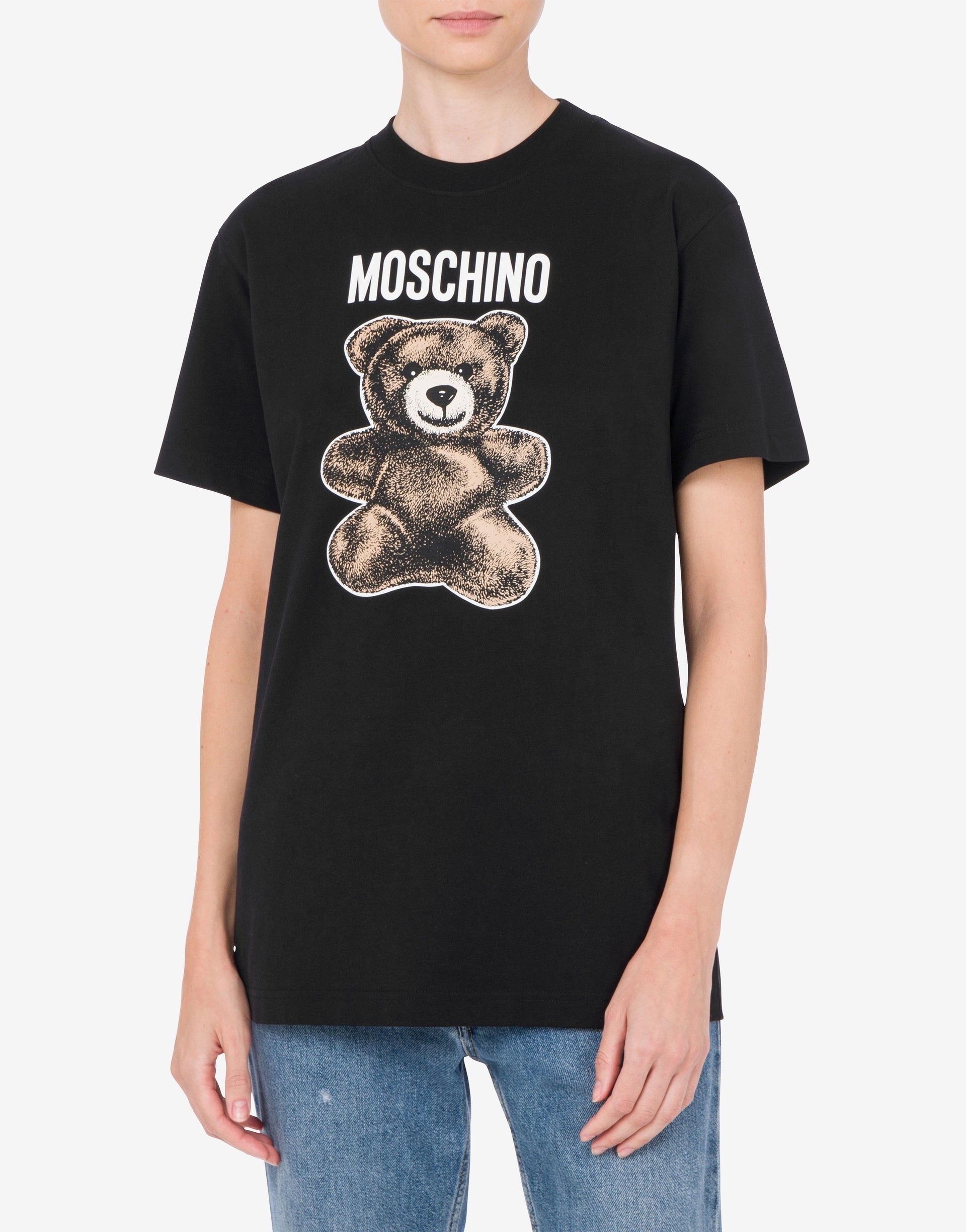 ORGANIC JERSEY T-SHIRT MOSCHINO TEDDY BEAR - 1