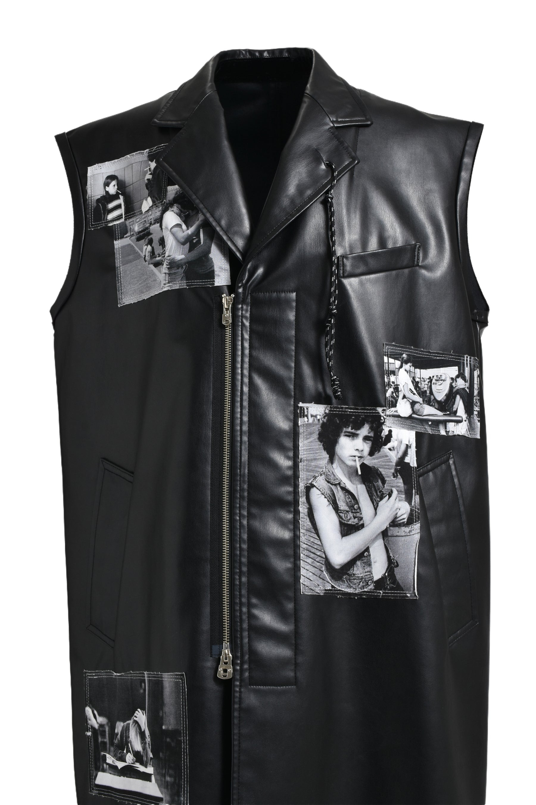 SLEEVELESS DOCTOR JACKET. / BLK - 3