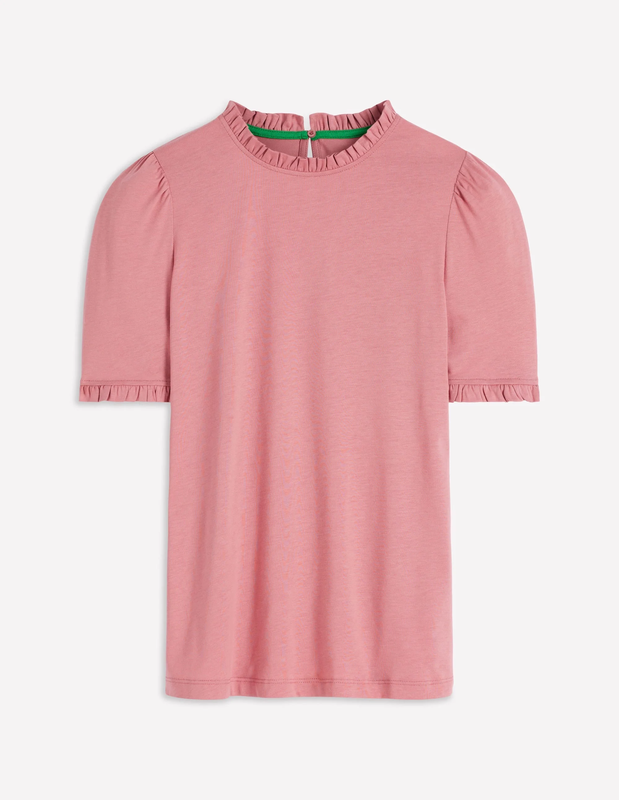 Supersoft Frill Detail T-shirt-Vintage Rose - 1