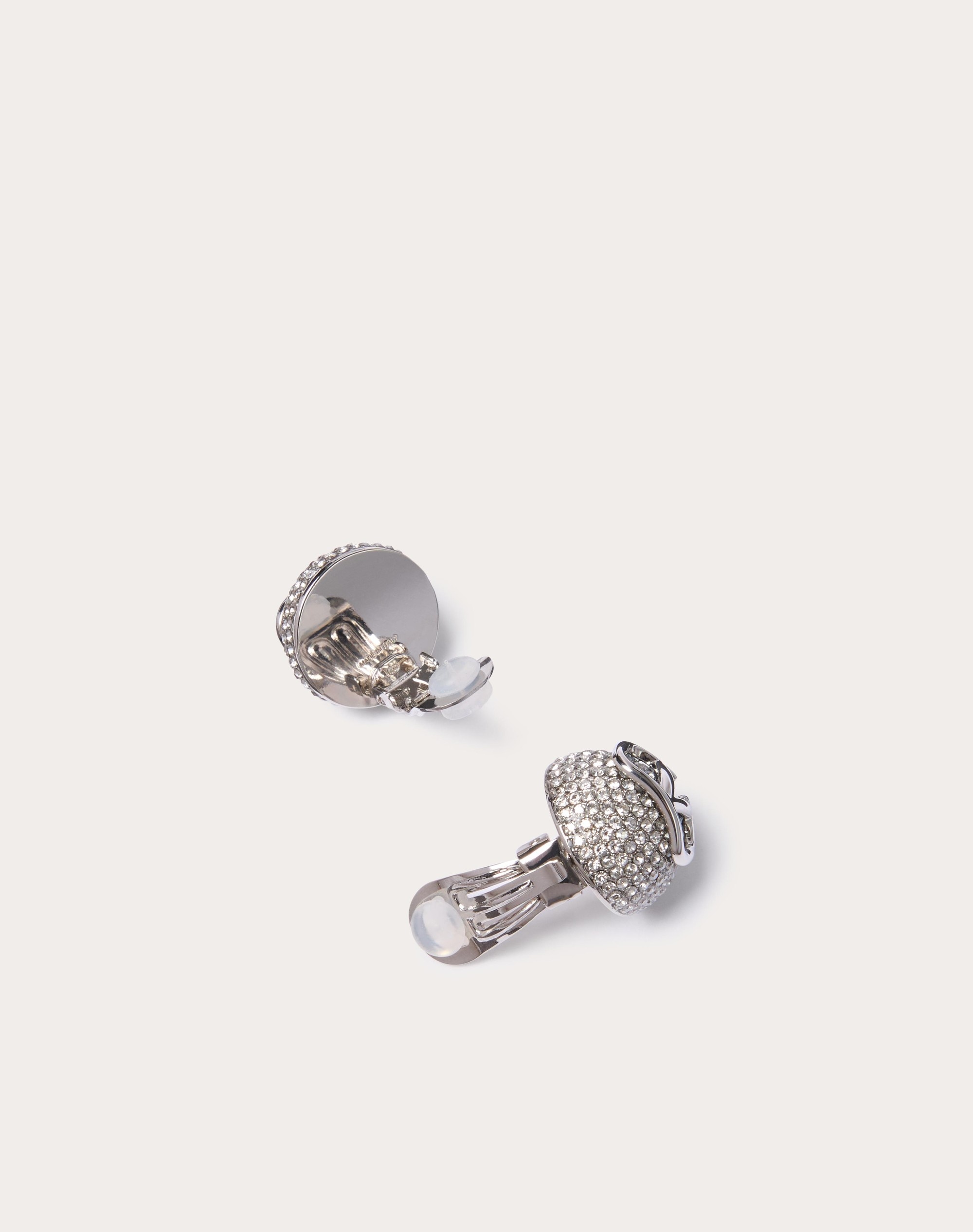 VLOGO SIGNATURE METAL AND SWAROVSKI® CRYSTAL EARRINGS - 4