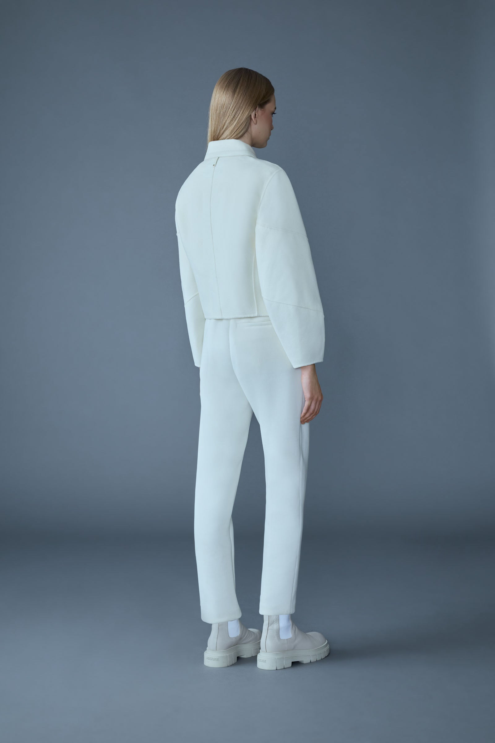 SOLANA Double-Face Wool balloon sleeved short jacket - 4
