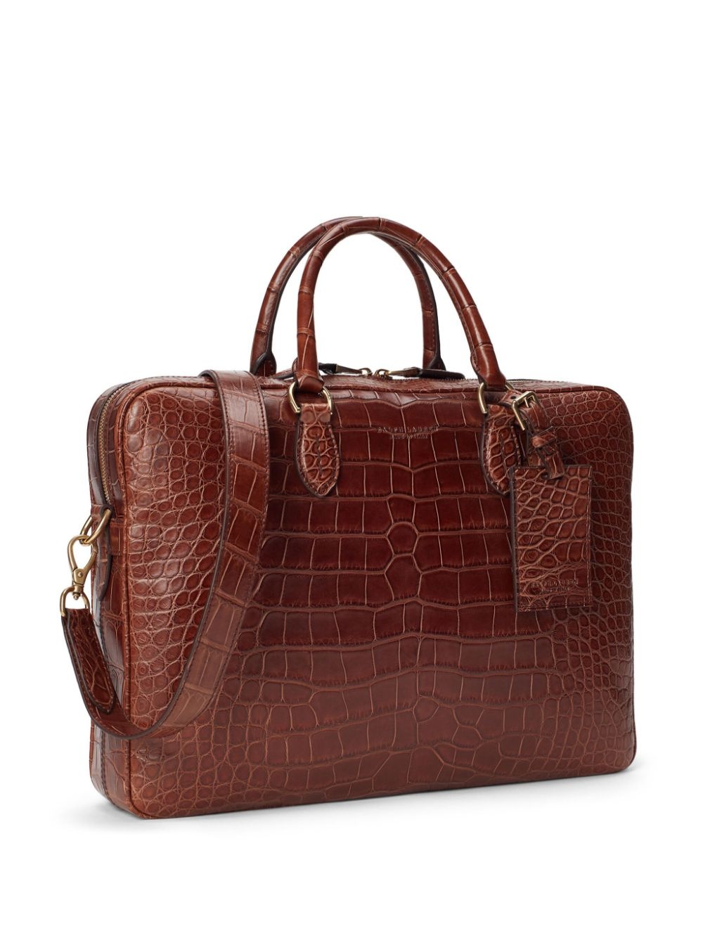 crocodile-embossed briefcase - 3