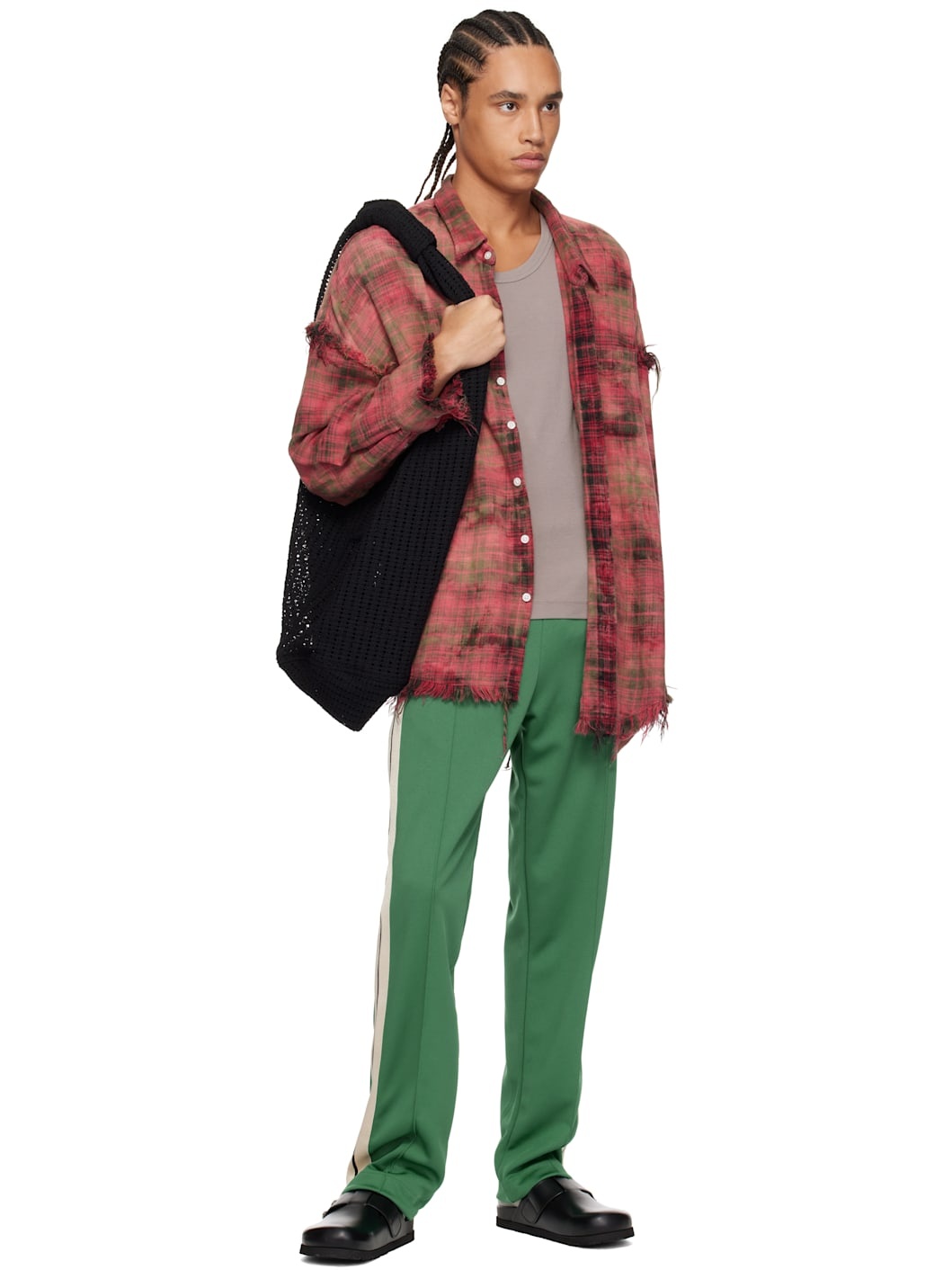 Green Embroidered Logo Track Pants - 4
