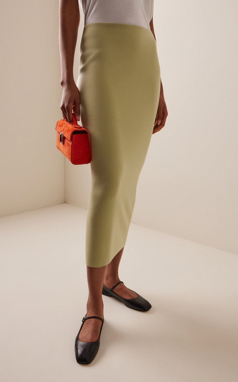 Exclusive Cassidy Wool Maxi Skirt green 3