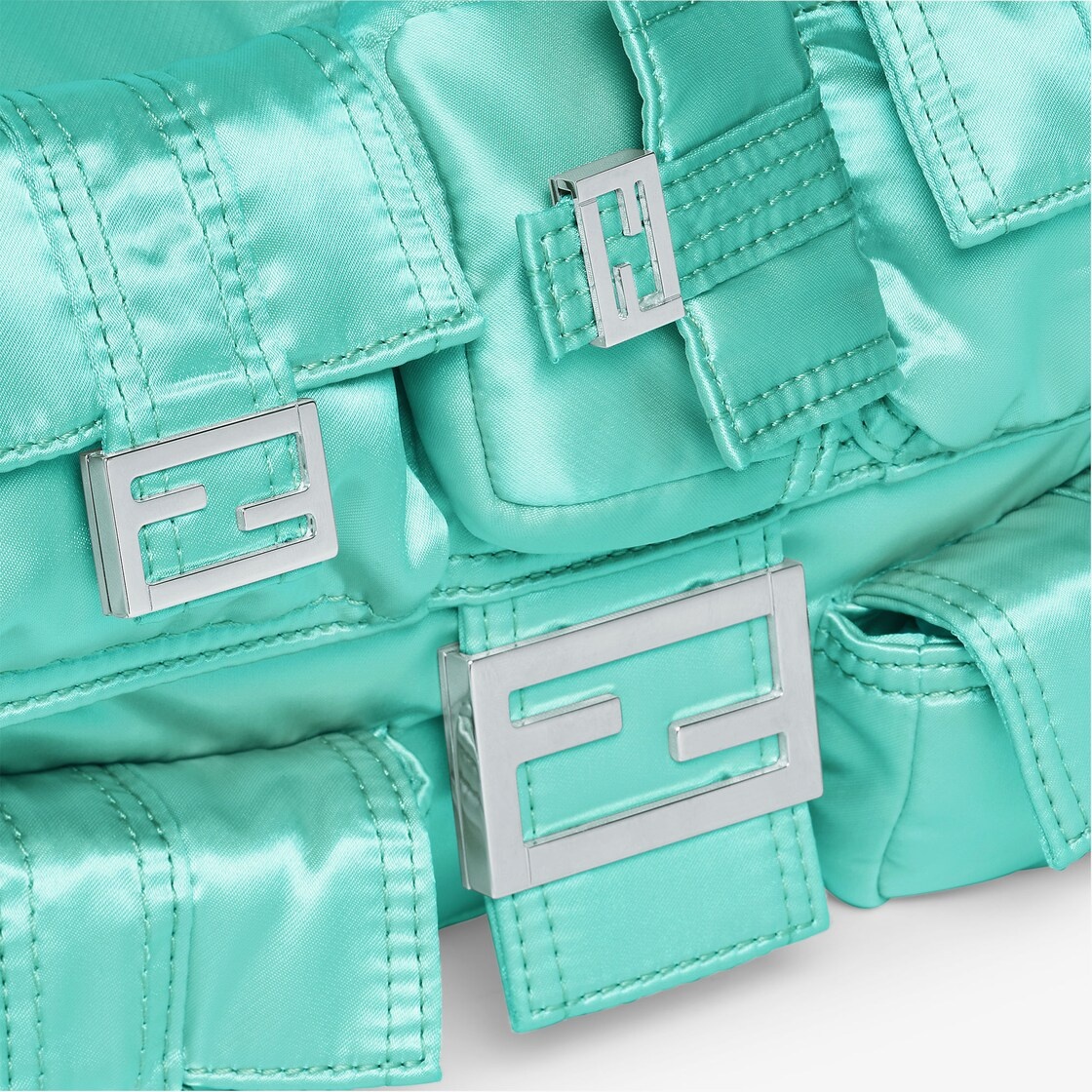 Turquoise nylon bag - 5