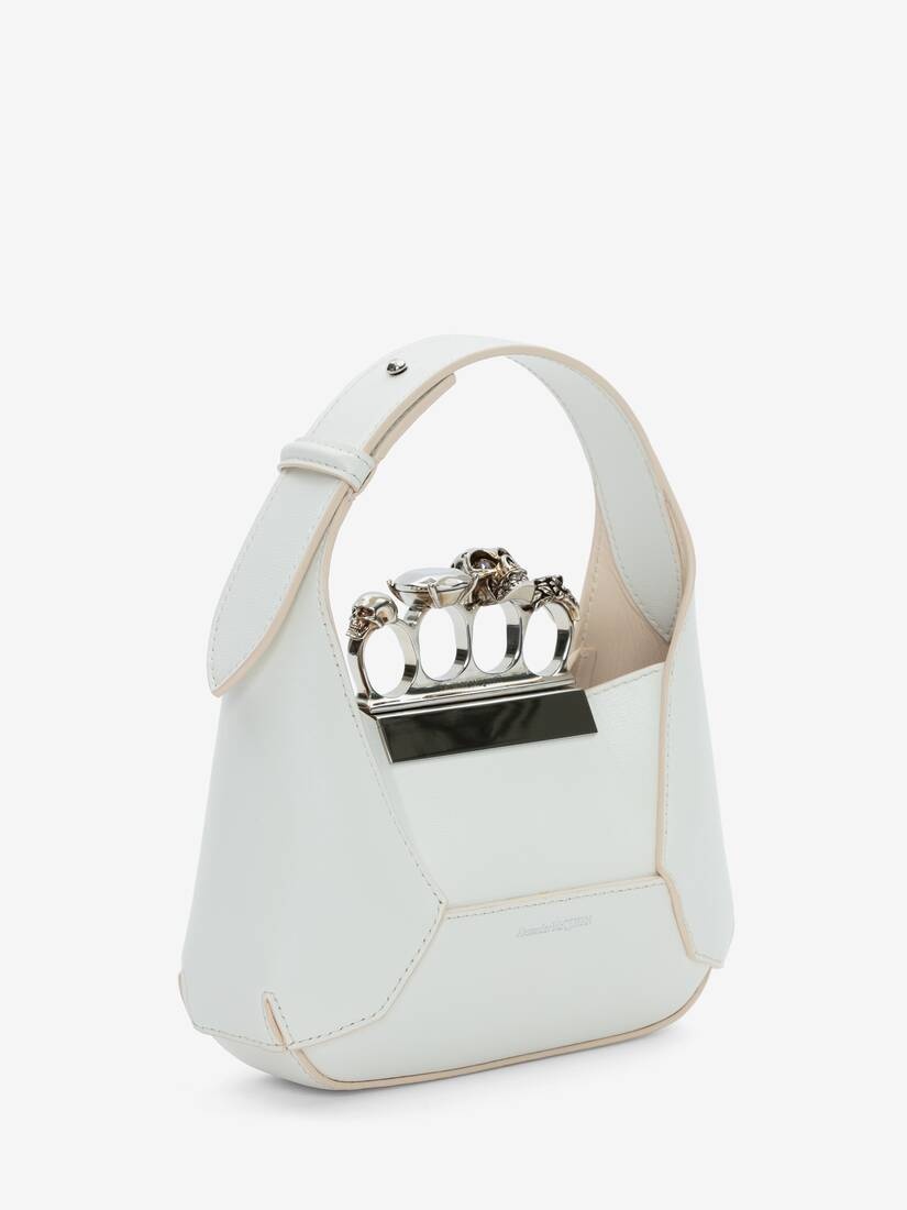 Women's The Jewelled Hobo Mini Bag in Ivory - 3