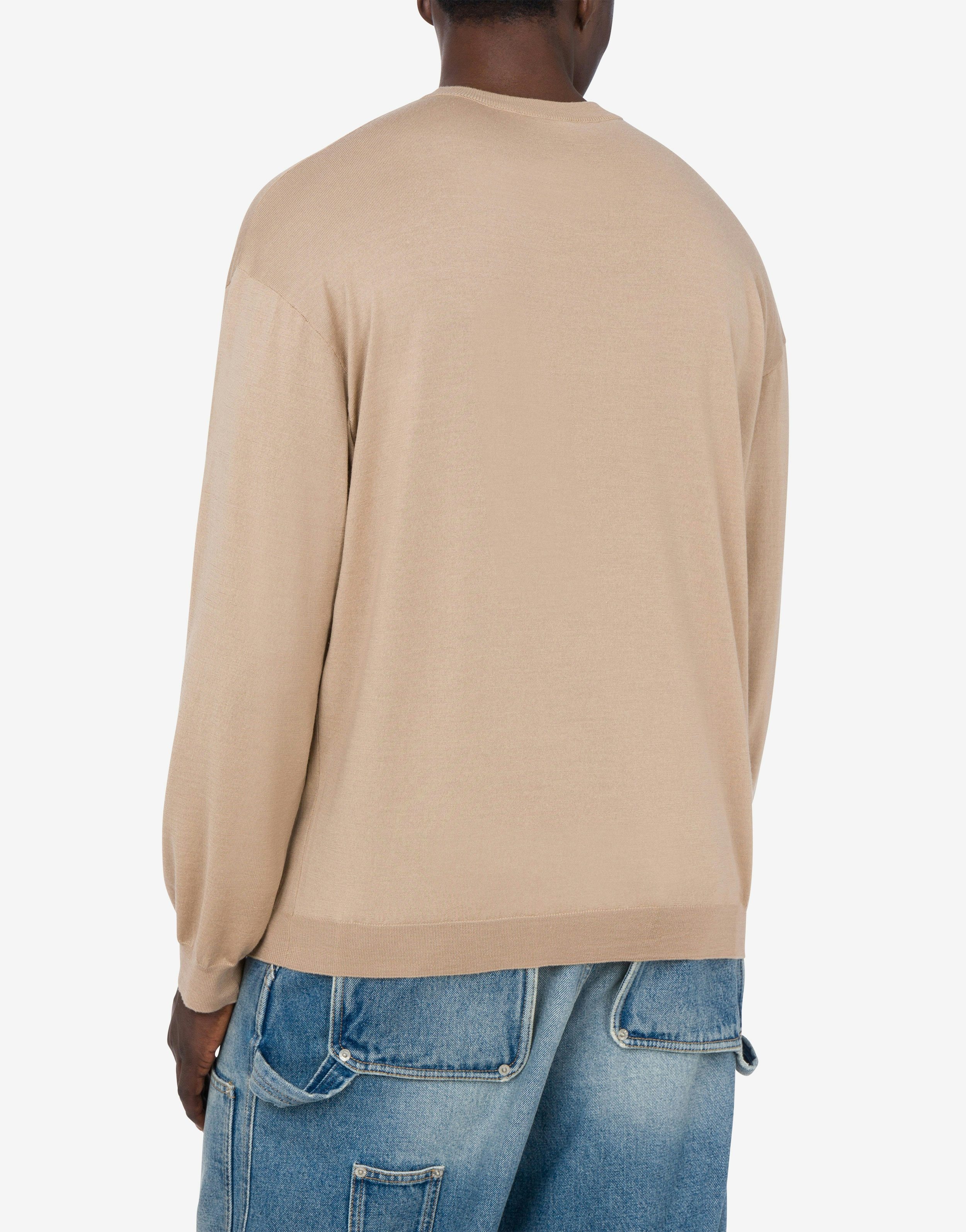 WOOL AND SILK PULLOVER GOLDEN M - 3