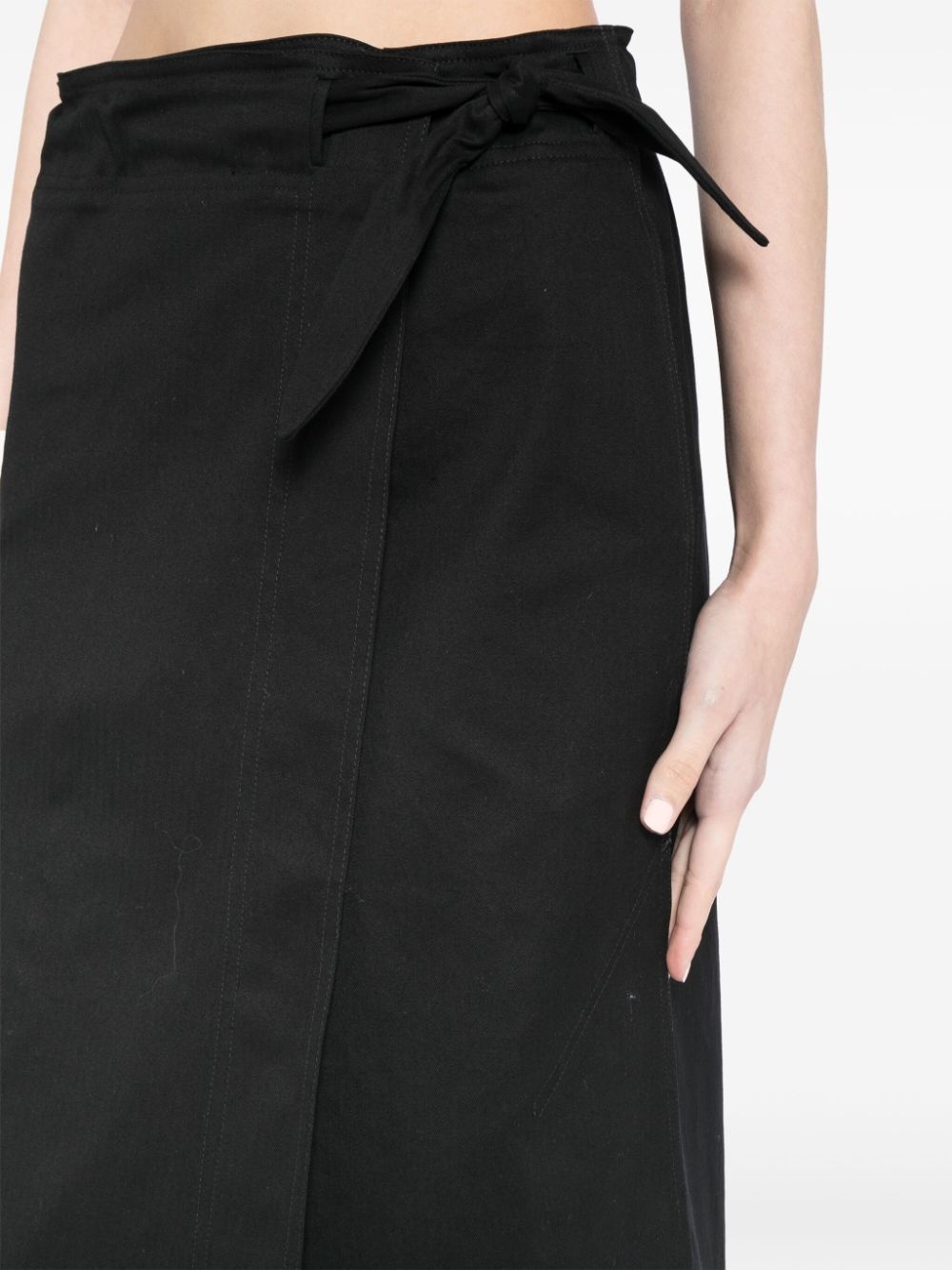 wrap-around A-line midi skirt - 5