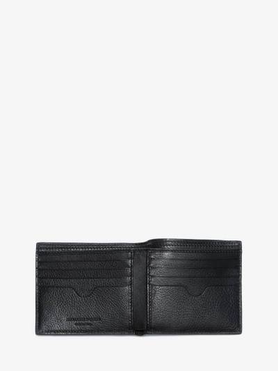 Alexander McQueen Men's Studded Leather Billfold Wallet in Black outlook