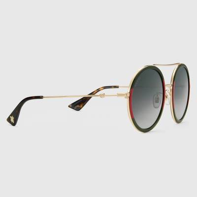 GUCCI Round-frame metal sunglasses outlook