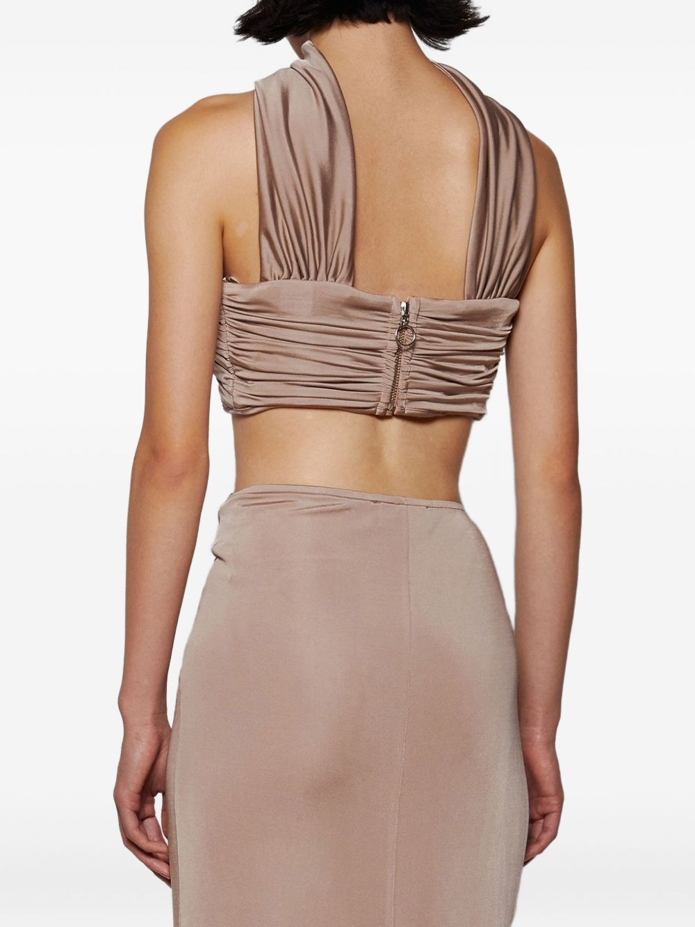 pleated halterneck top - 5