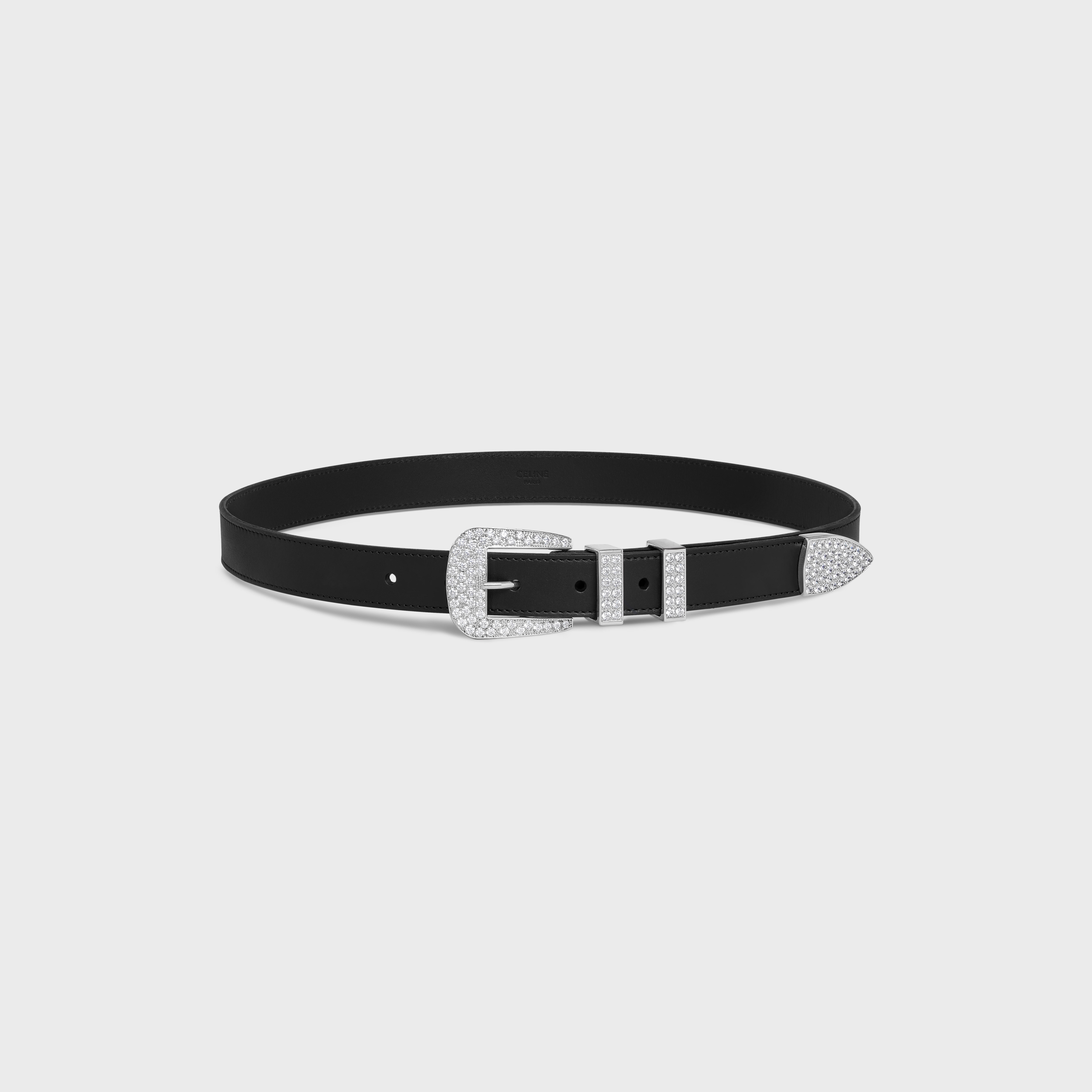 MEDIUM MARCO BELT WITH STRASS in VINTAGE CALFSKIN - 3
