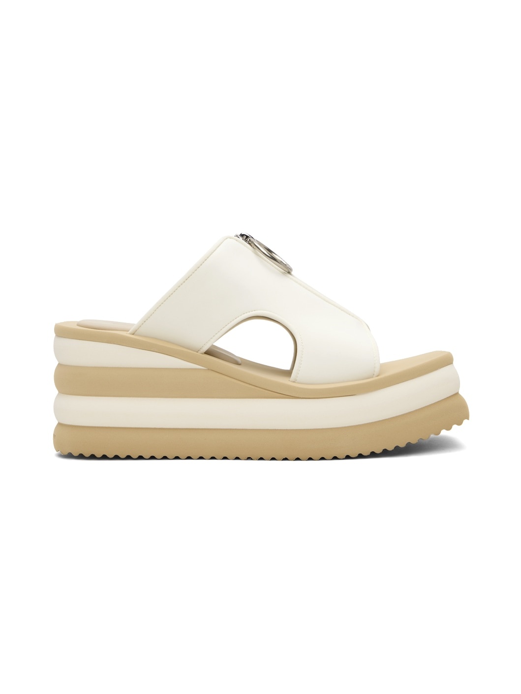 White & Beige Scuba Slides - 1