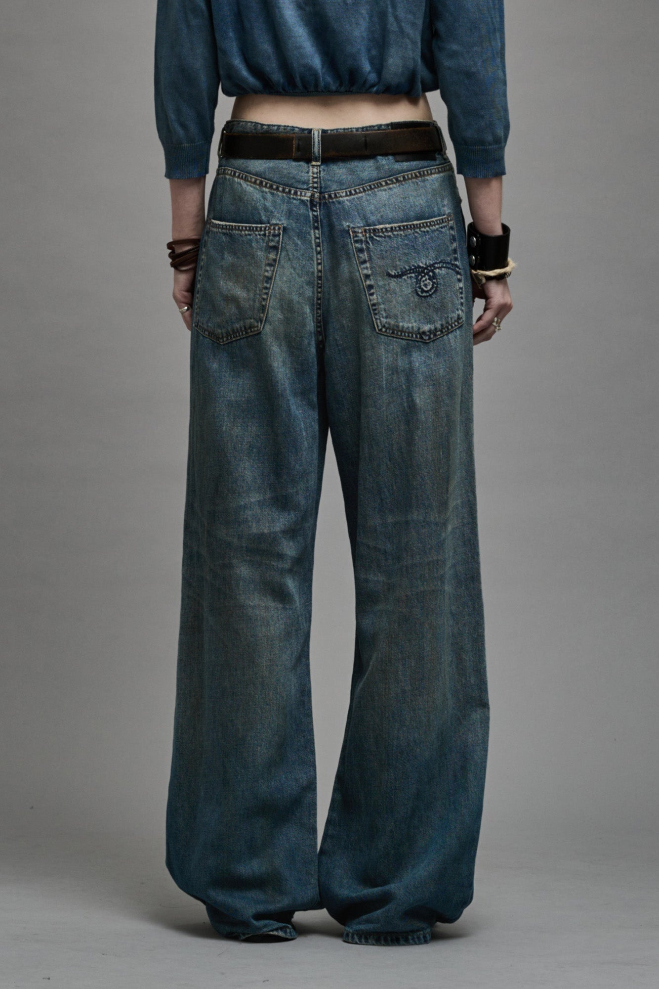 DAMON PLEATED WIDE LEG - WEBER LINEN INDIGO - 2