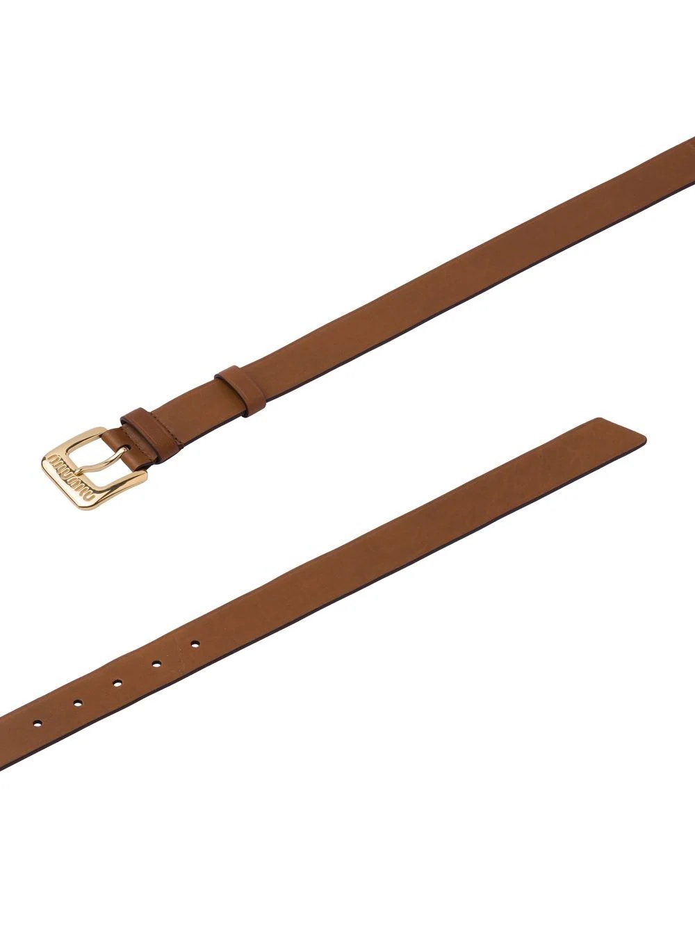 cut-out logo leather belt - 2