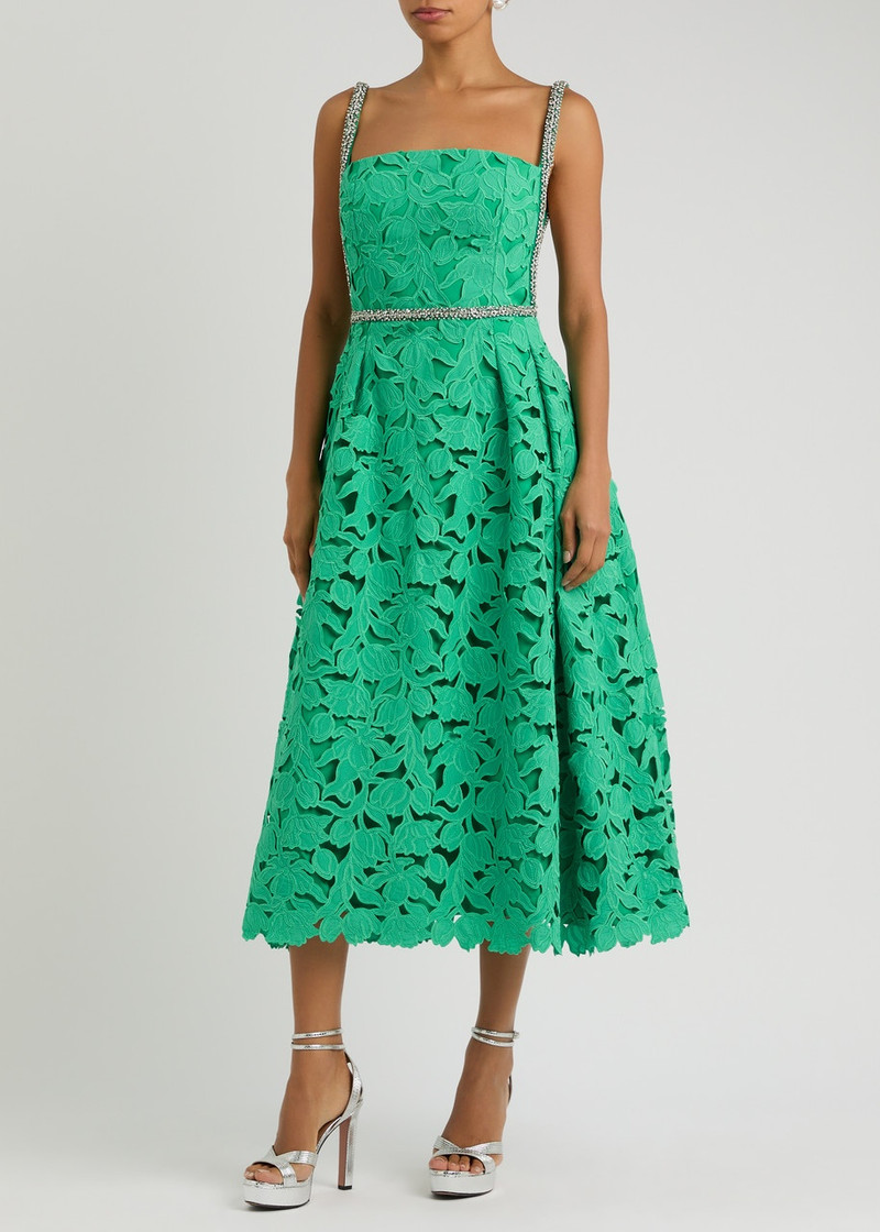 REBECCA VALLANCE Rebecca Vallance Eden Floral Cut-out Midi Dress outlook