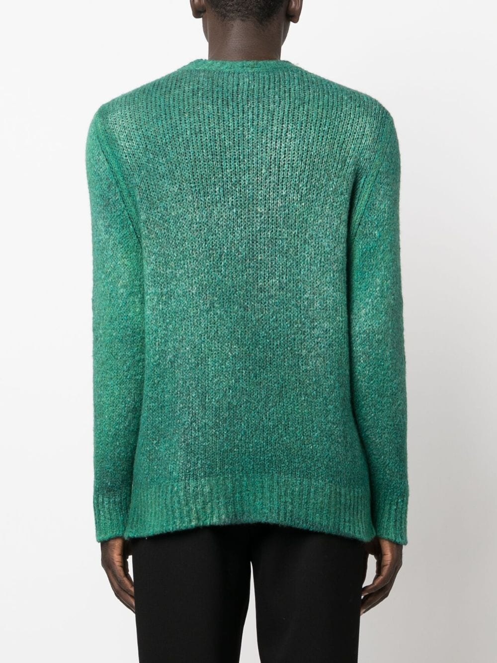 faded crew-neck jumper - 4