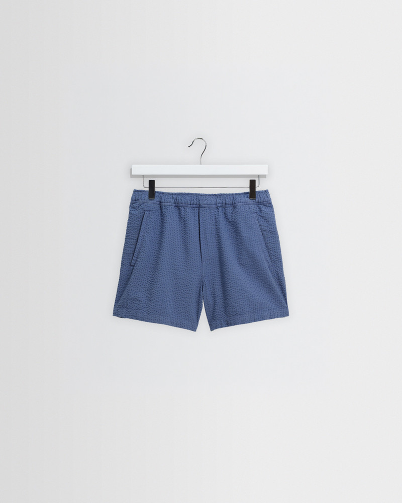Mescal - Blue Cotton Seersucker Shorts 1