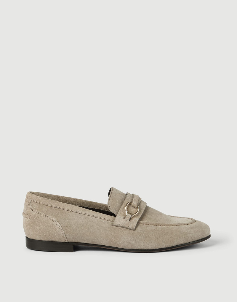 Suede loafers with bit detail 1