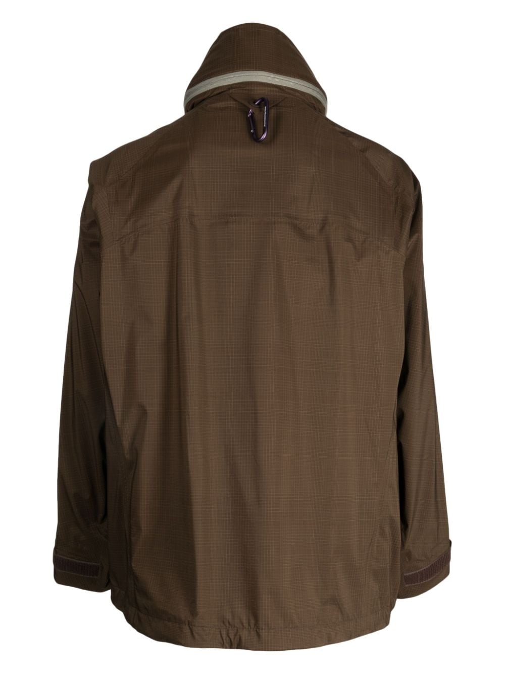 ZIP-UP PLAID HOODED JACKET - 2
