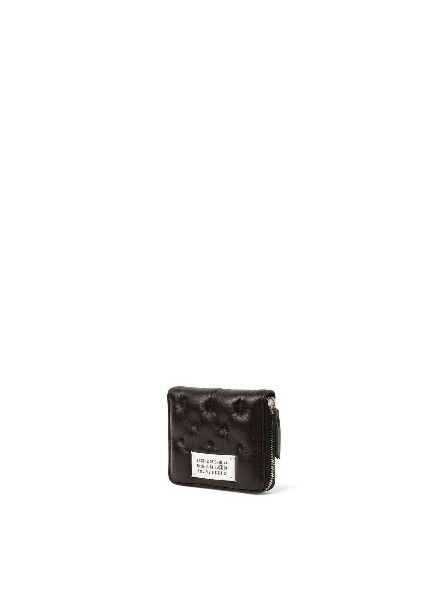 Wallet Compact Zip Around Wallet in Black - 3