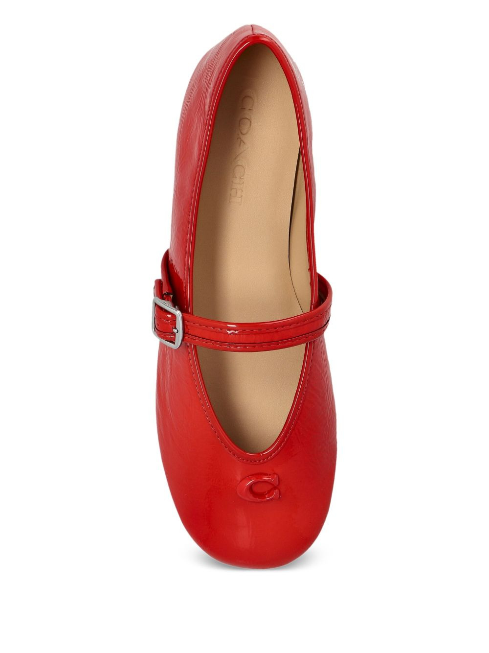 buckle-strap patent leather ballet flats - 4