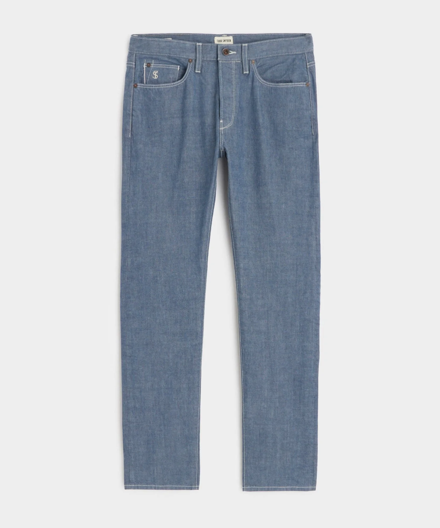 Slim Lightweight Japanese Selvedge Jean in Slate Blue - 1