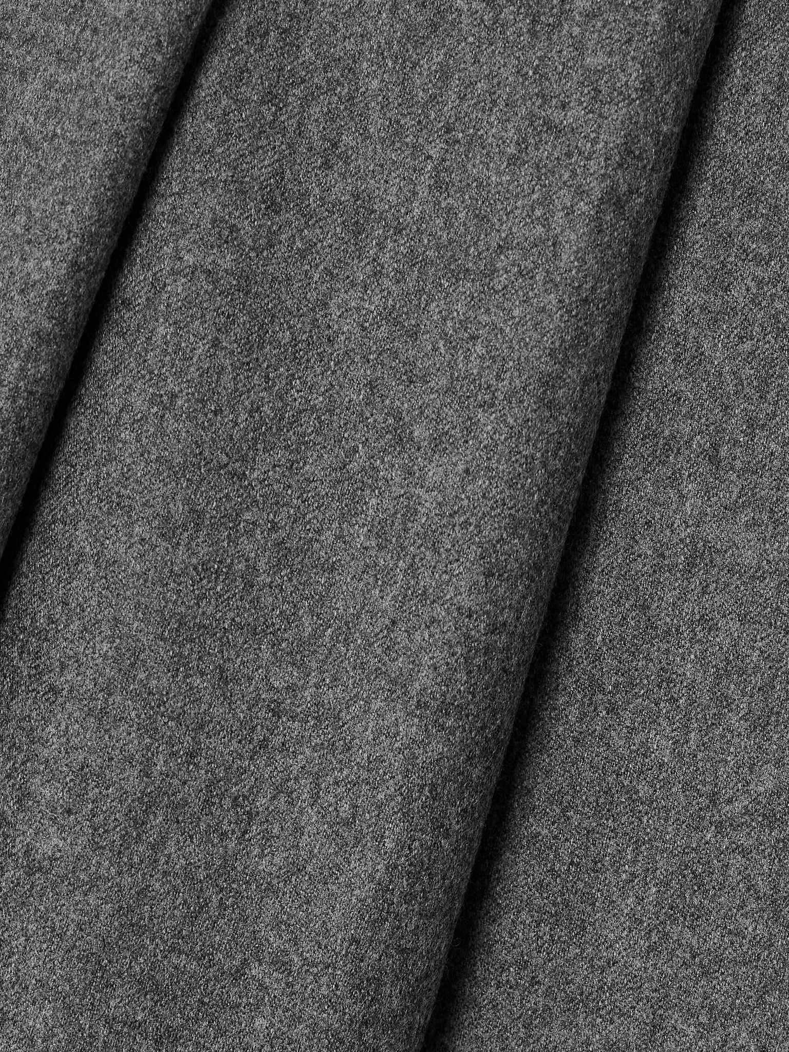 Belted pleated wool midi dress Gray - 4