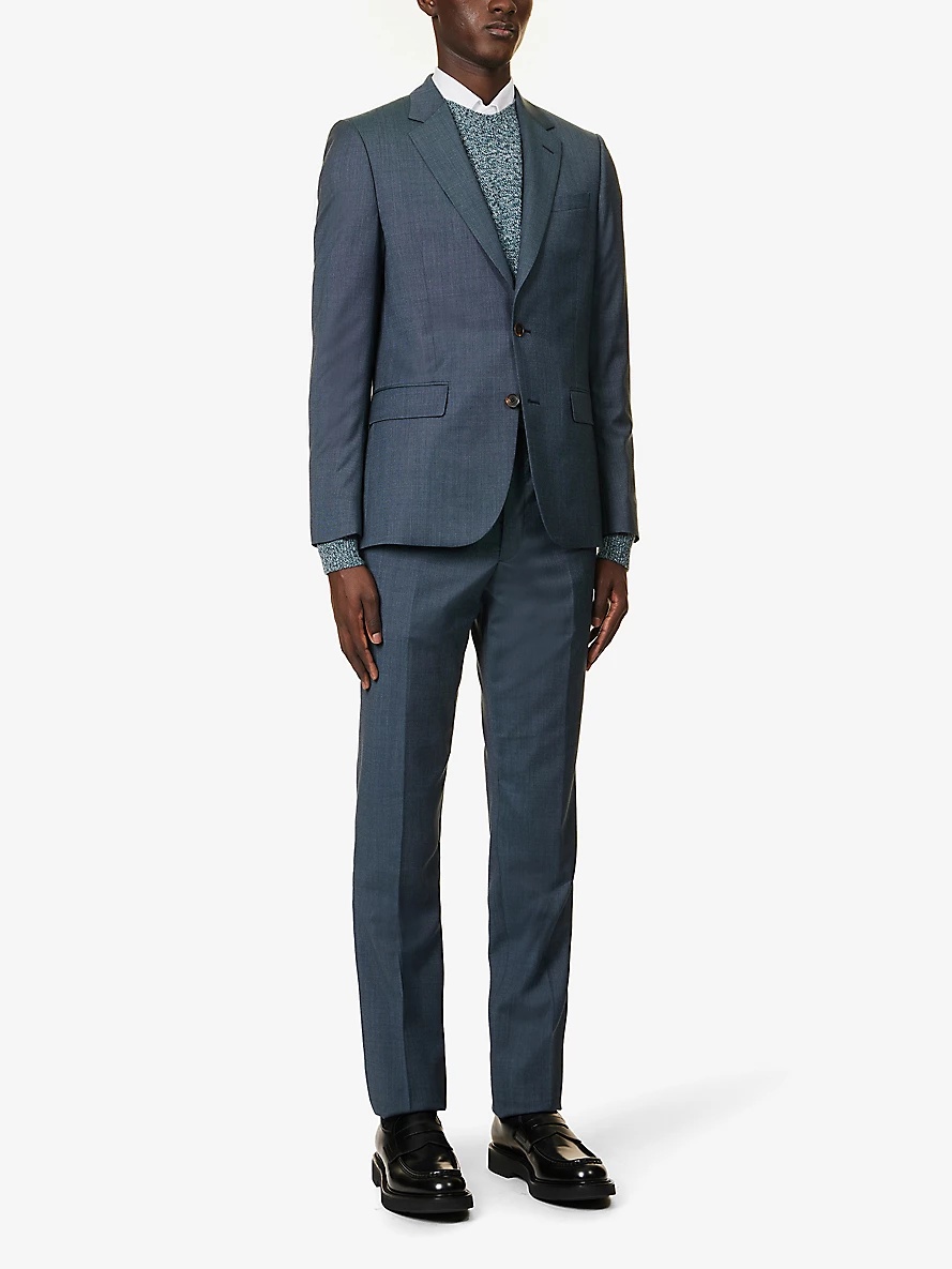 The Soho single-breasted regular-fit tapered-leg wool suit - 3