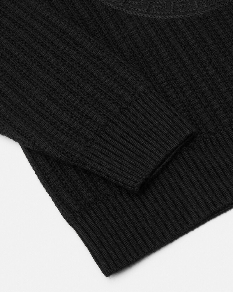 Embroidered Medusa Cable-Knit Sweater 4