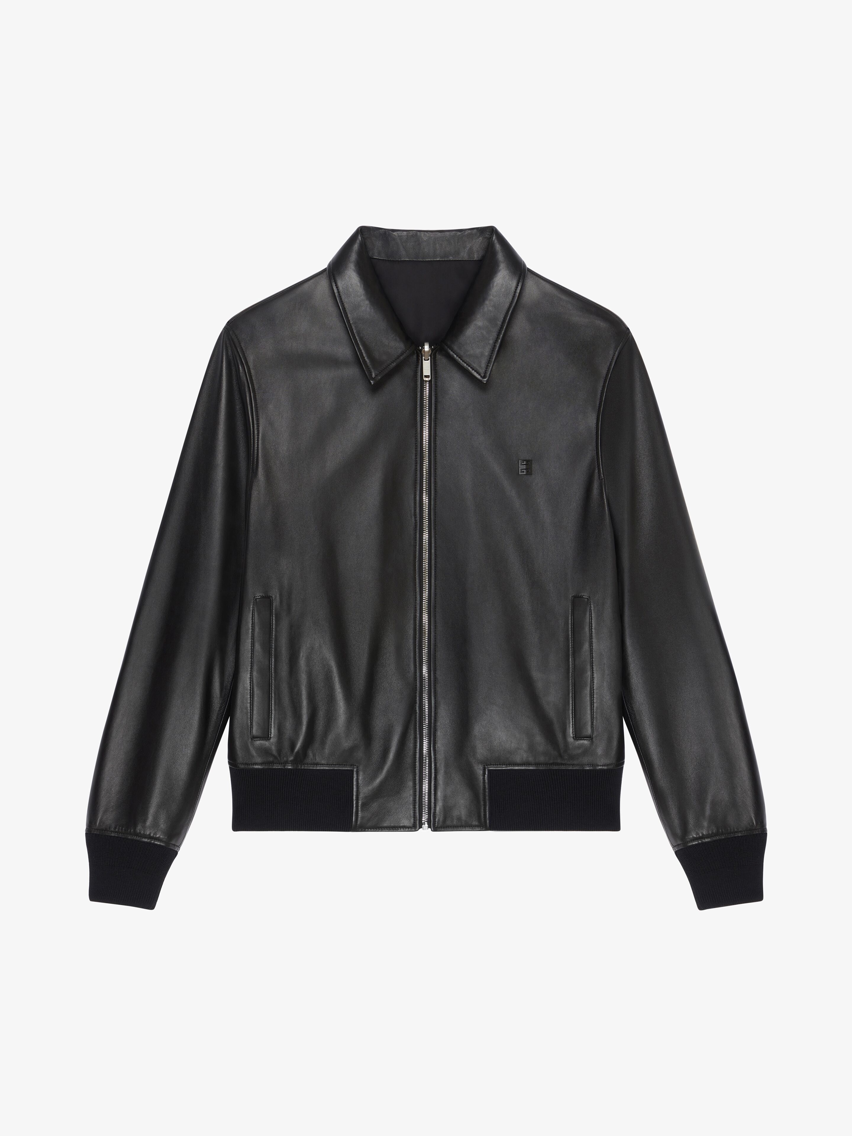 REVERSIBLE BOMBER JACKET IN LEATHER - 1