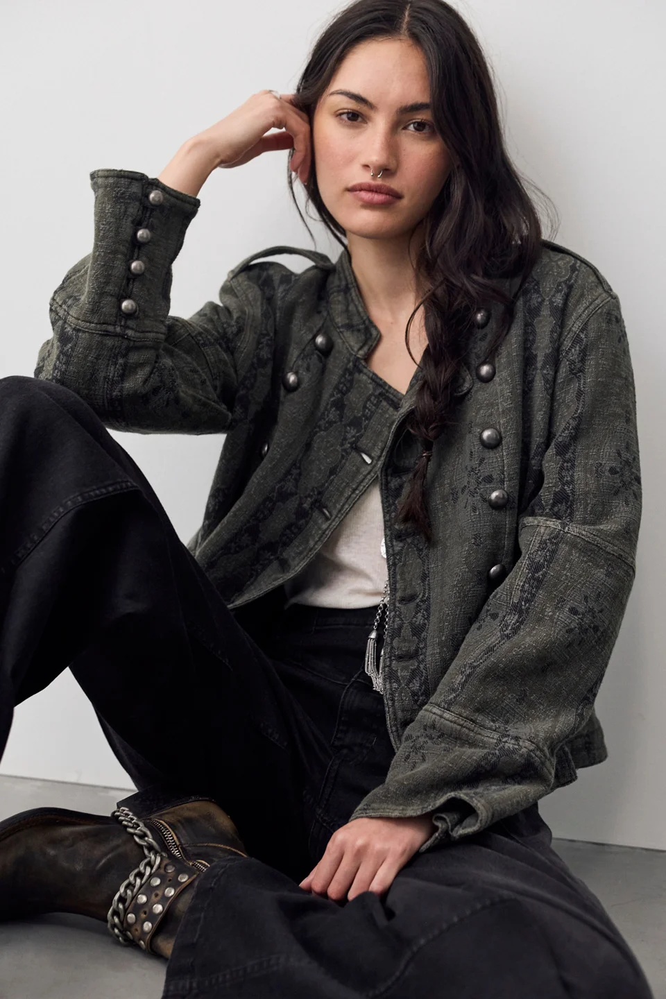 Lotty Jacquard Band Jacket - 1