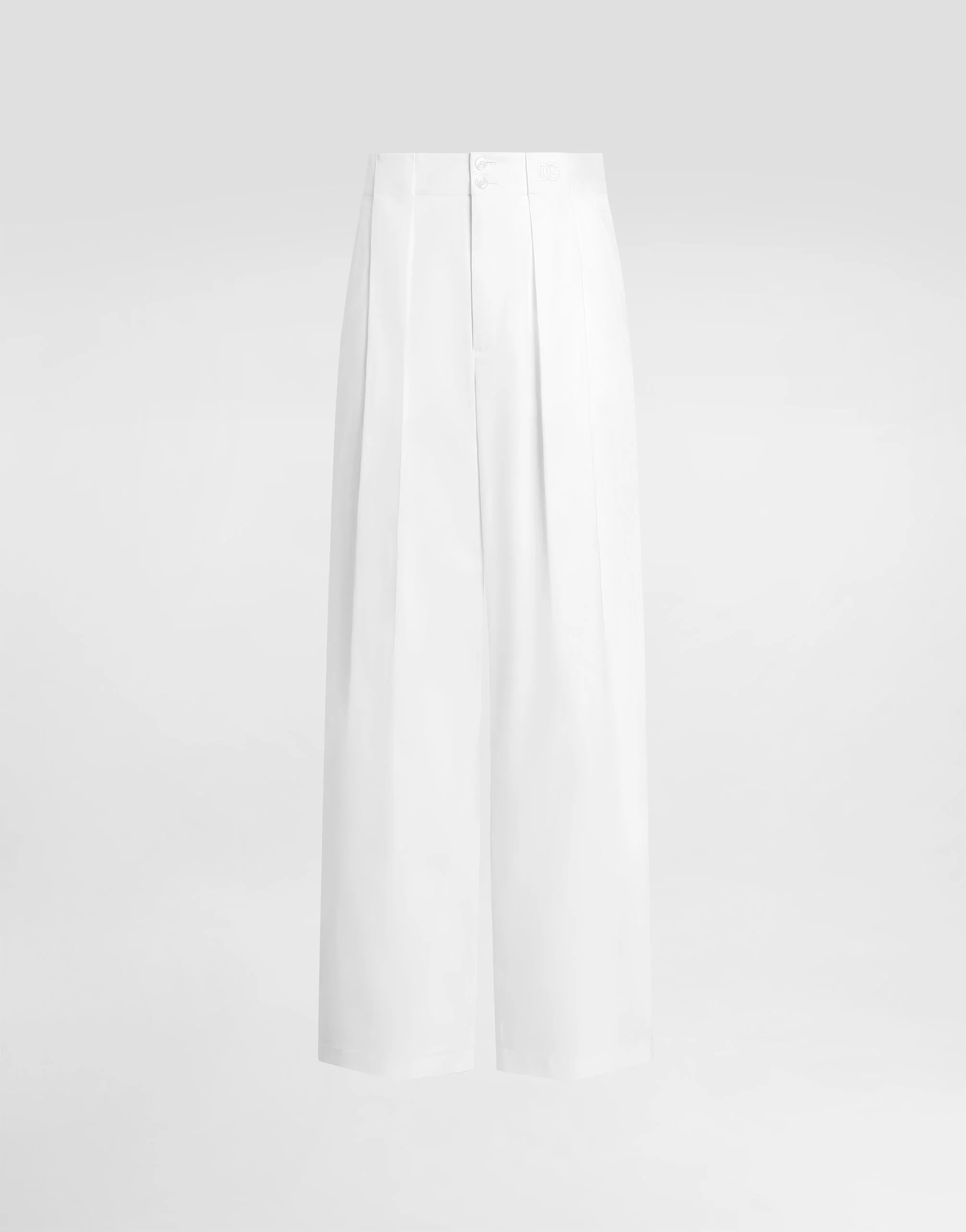 Stretch cotton gabardine trousers - 1