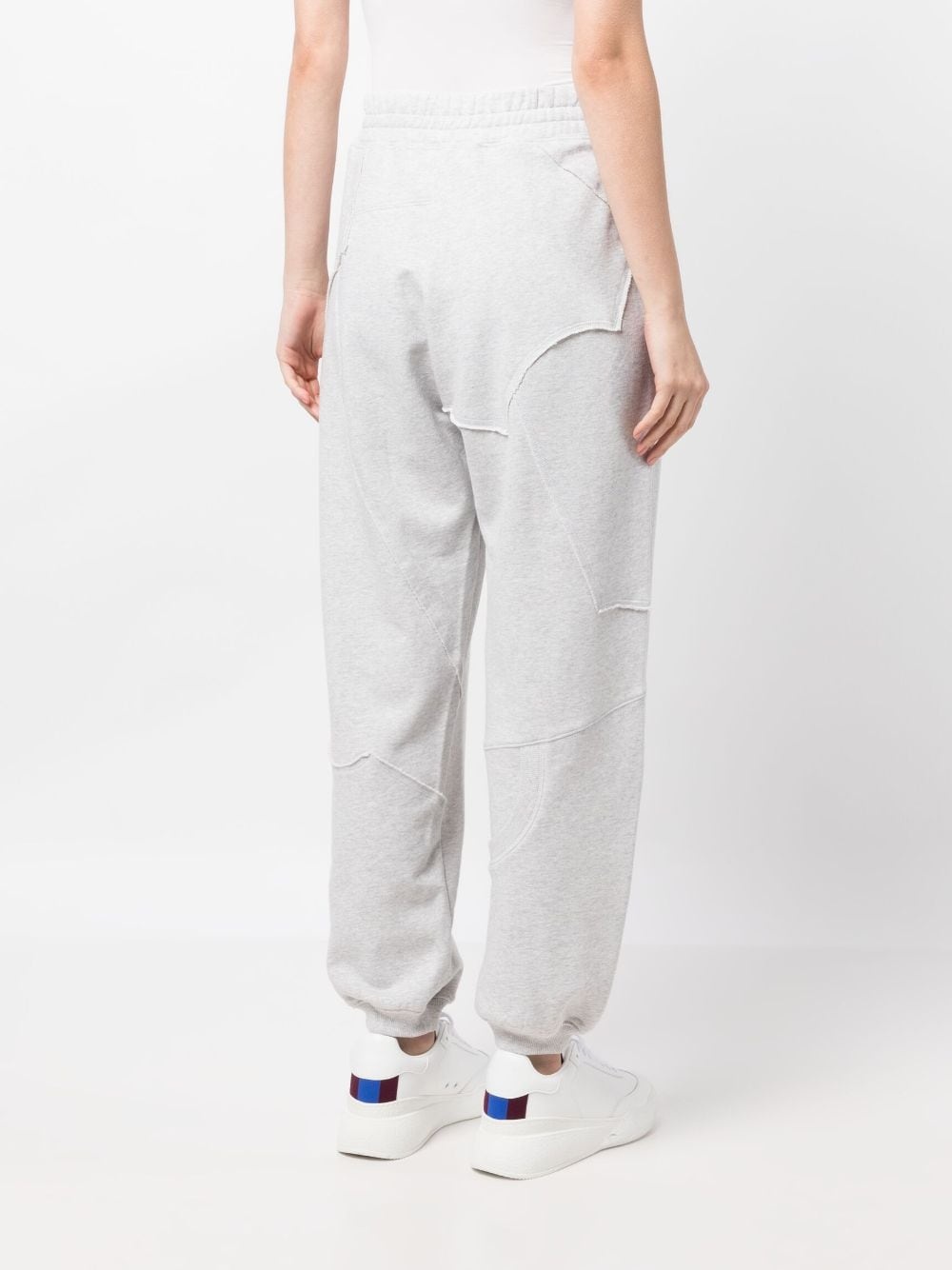 panelled cotton track pants - 4