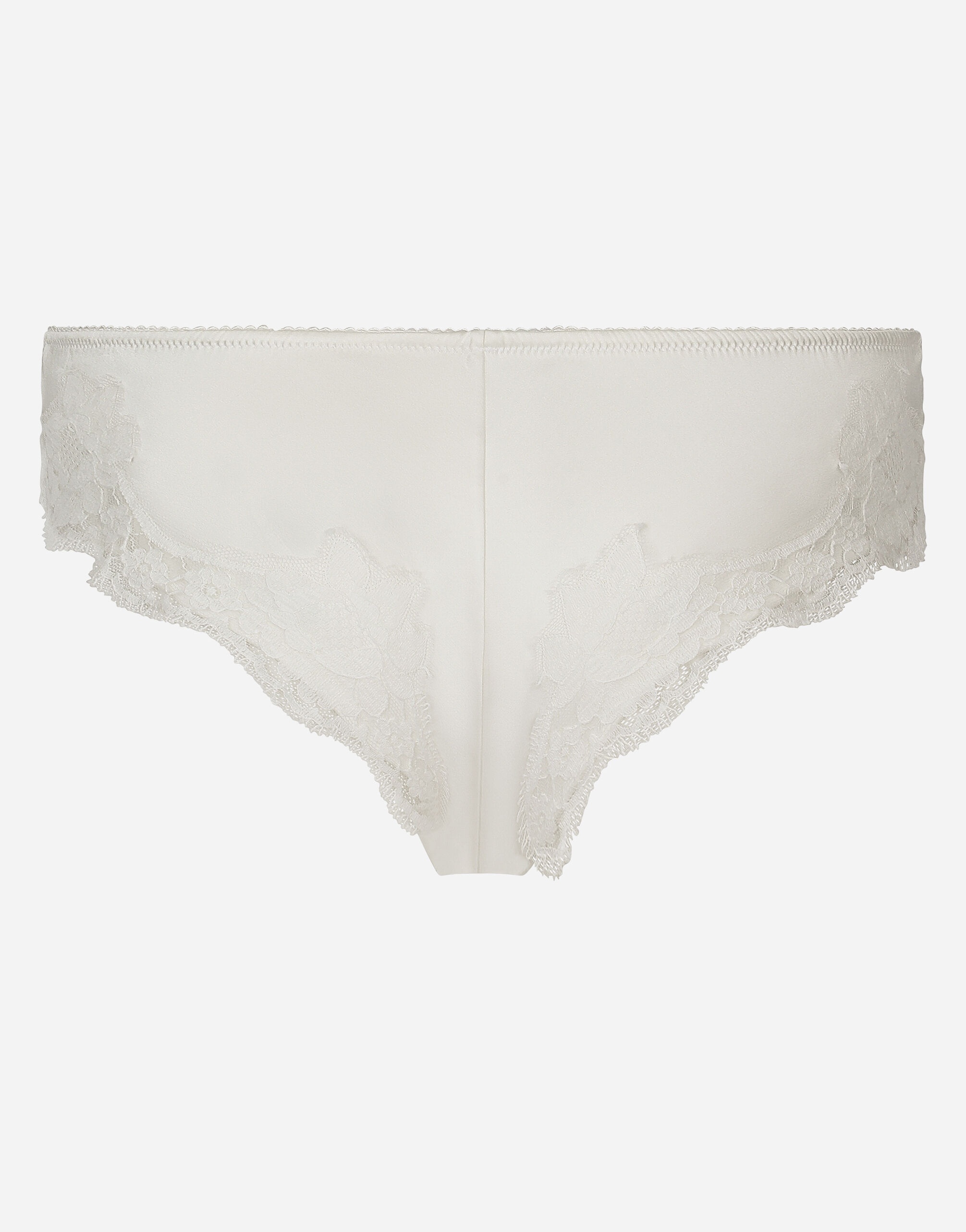 Satin briefs with lace detailing - 2