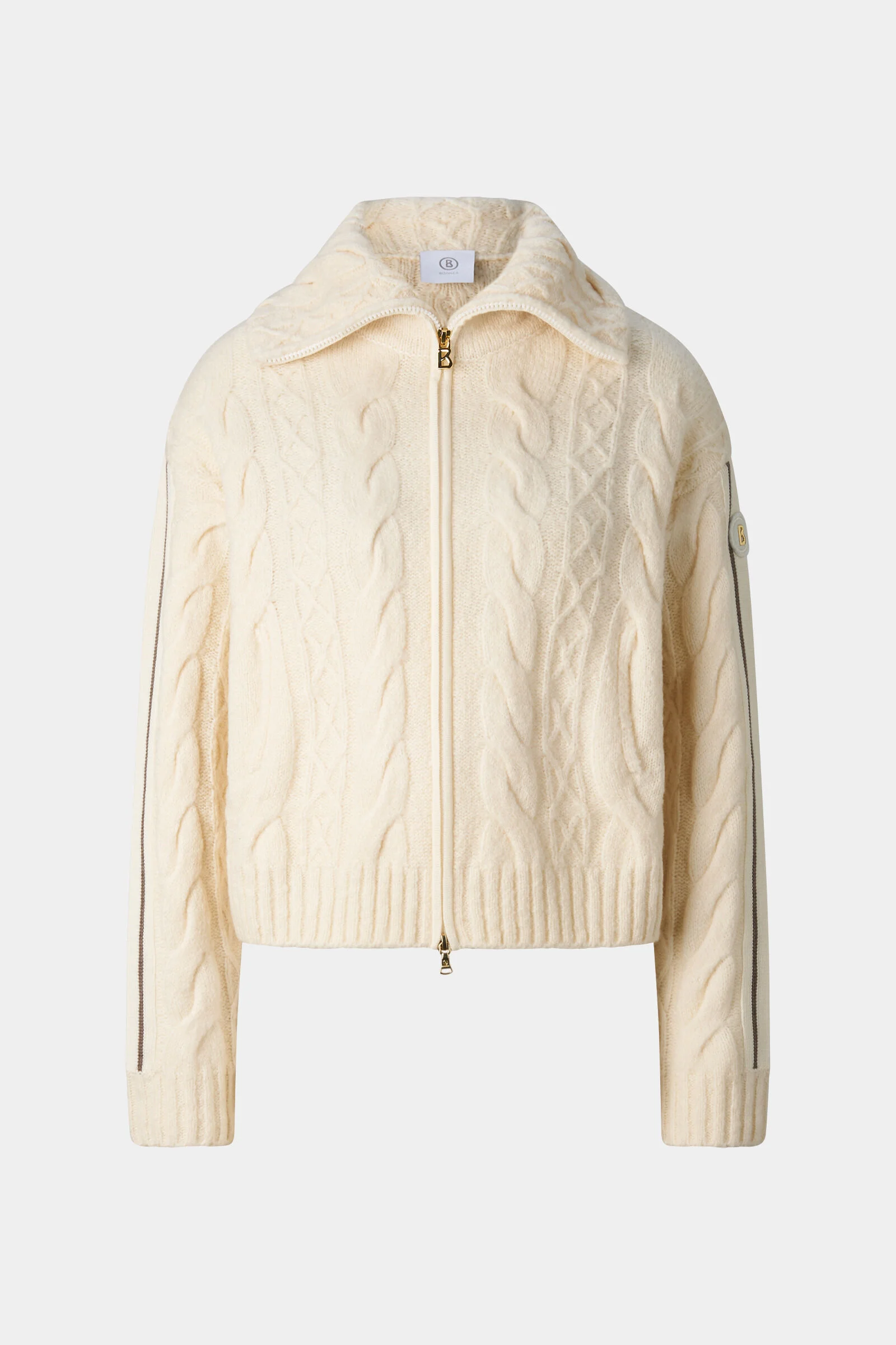 Lotta Virgin Wool Blend Knit Jacket in Off-White - 1