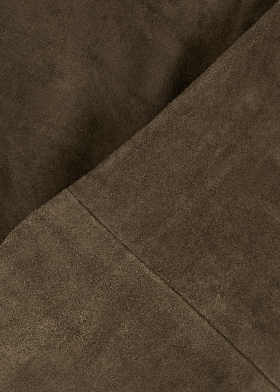 Split-cuff suede trousers - 5